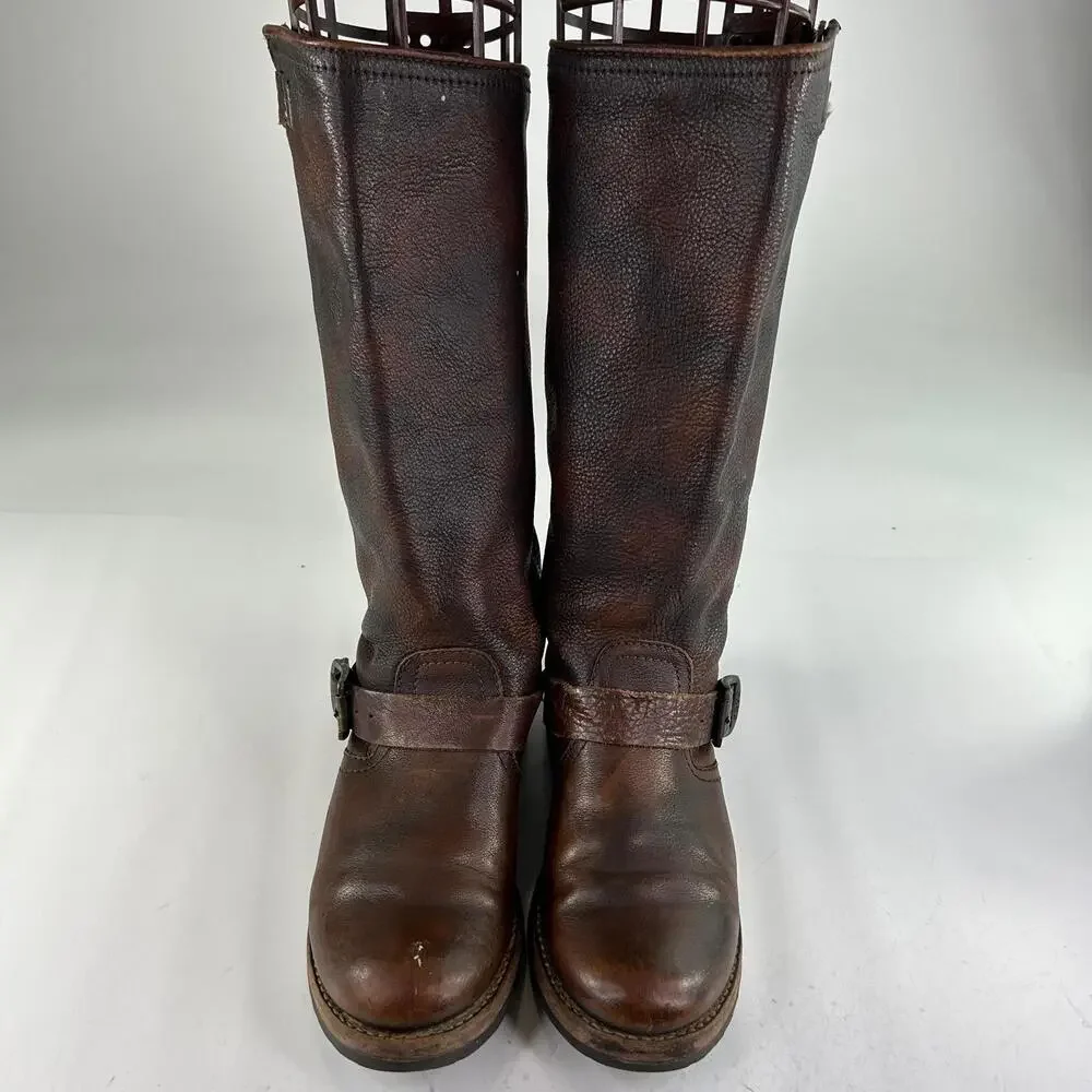 FRYE Veronica Slouch Women's Tall Boot US 7.5 B Leather Engineer Moto Boots - Picture 3 of 14